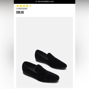 Steve Madden Black Velvet Loafer